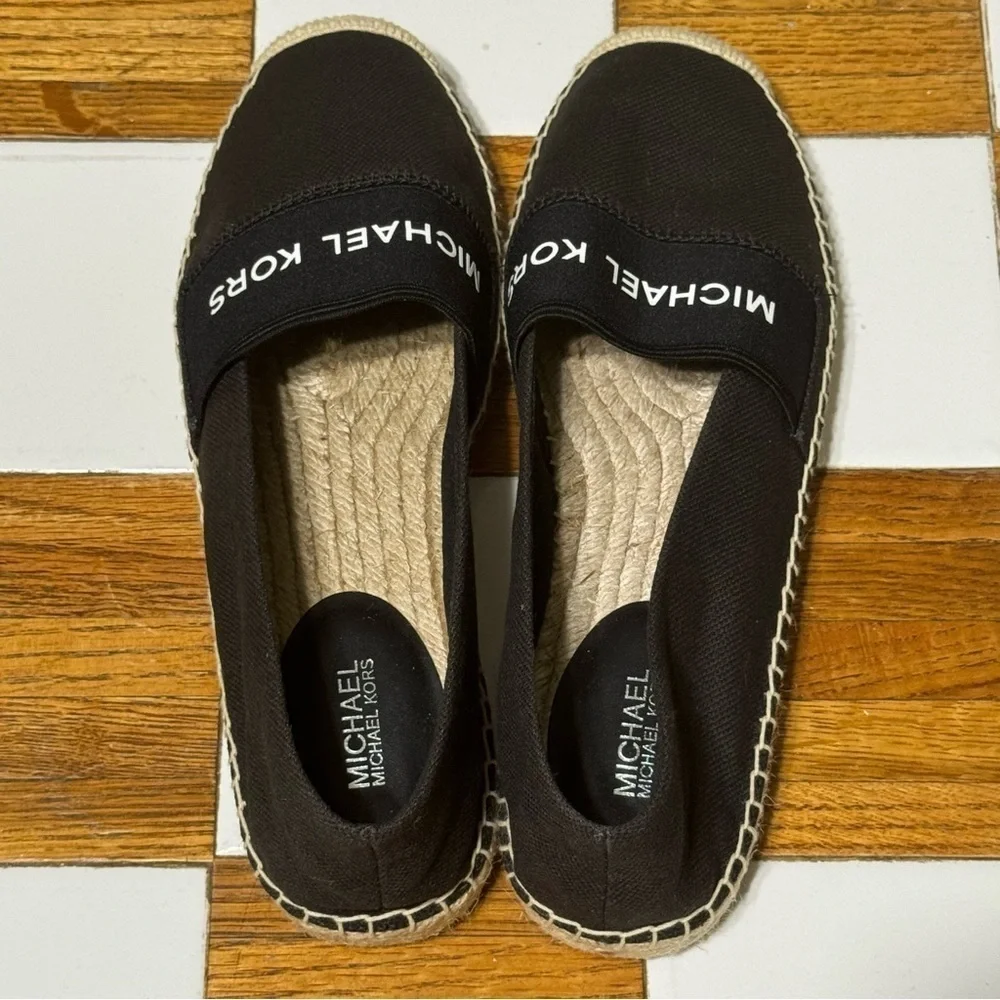 Michael Kors Zara Small Weave Canvas Espadrille‎ Size 8.5 Women